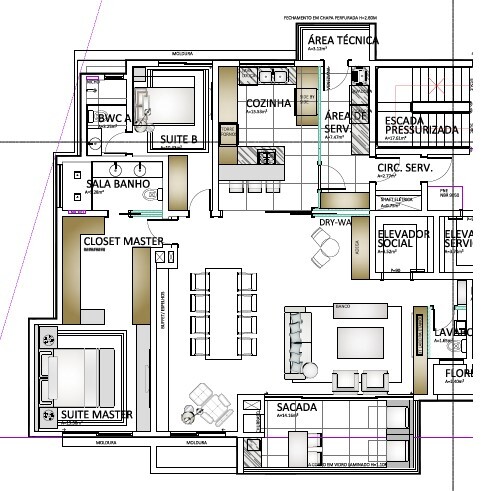 Planta 02 - 2 dorm 152m²- opção