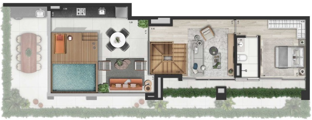 Planta 11 - 3 dorm 217m² - cobertura duplex superior