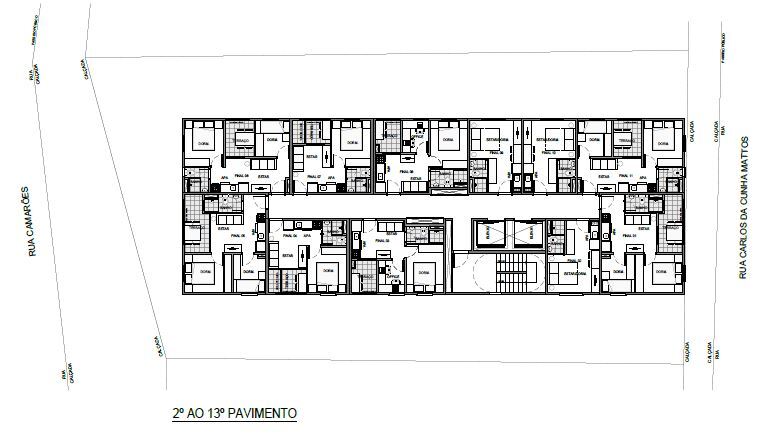 Pavimento 2º ao 13º andar