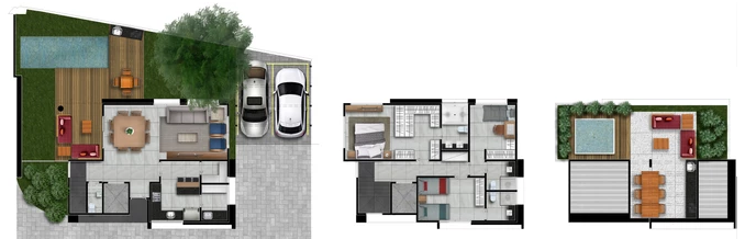 Planta 02 - 3 dorm 350m²