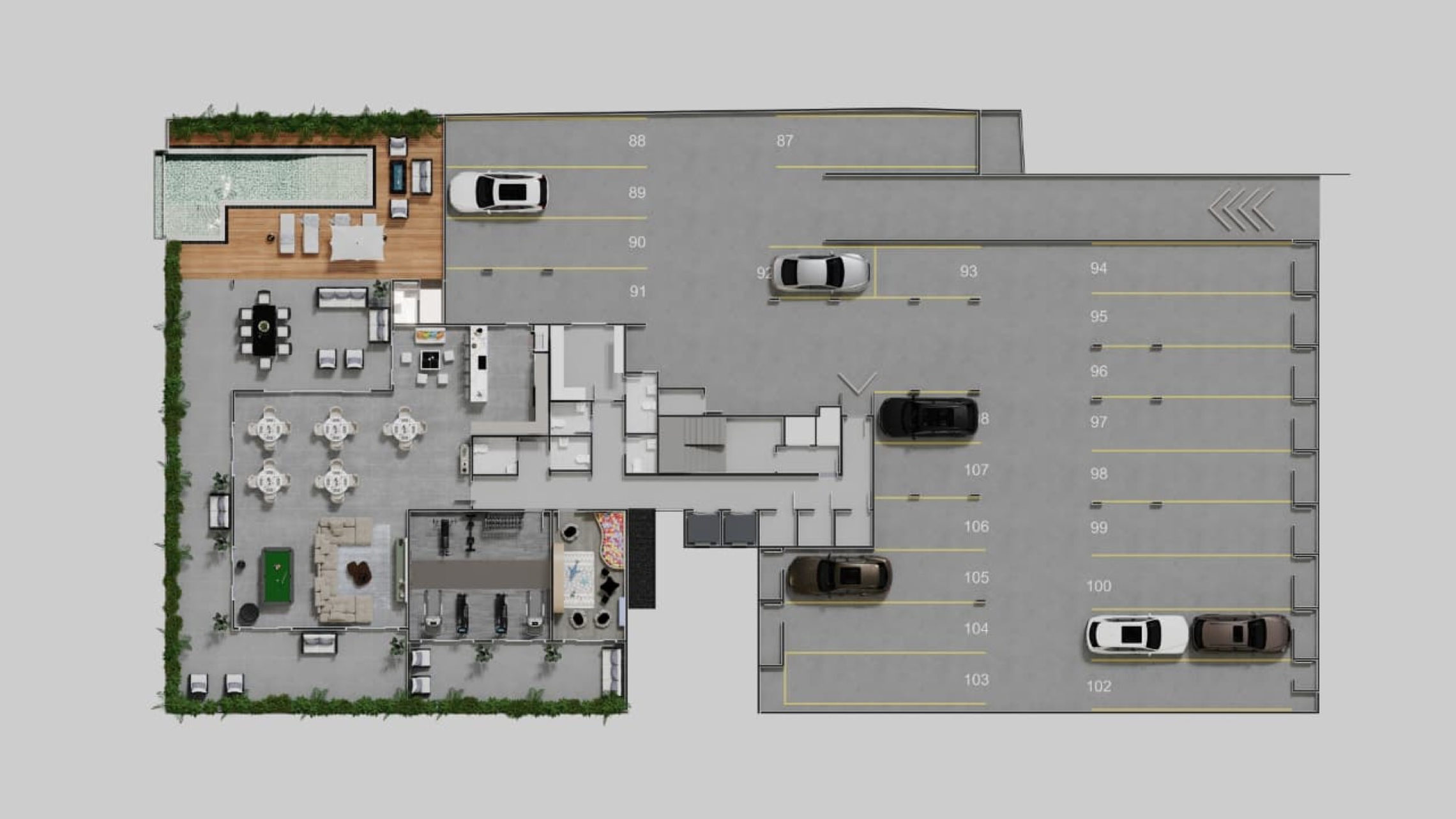 Pavimento garagem