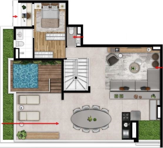 Planta 05 - 3 dorm 193 22m² - duplex superior