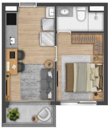 Apartamento, 1 quarto, 24 m² - Foto 12