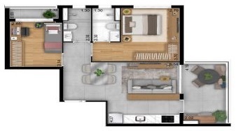 Planta 03 2 dorm 68m²