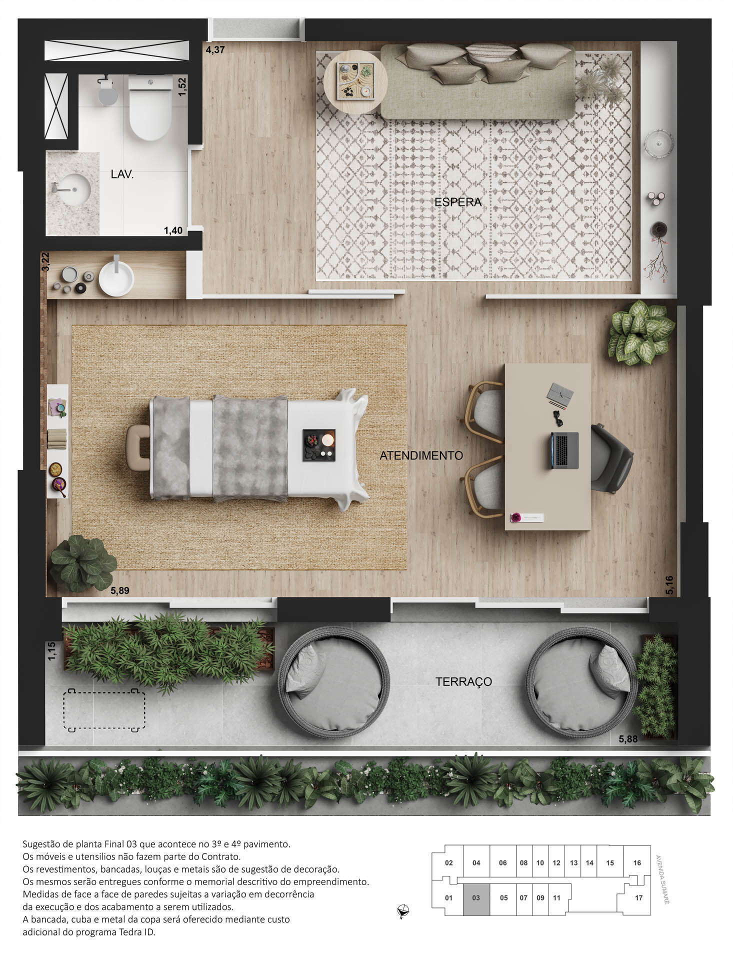 Planta 03 - sala 42 5m²