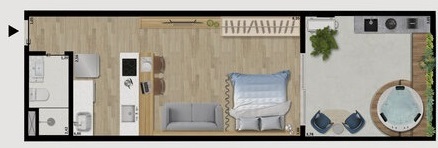 Planta 07 - 1 dorm 47 56m²