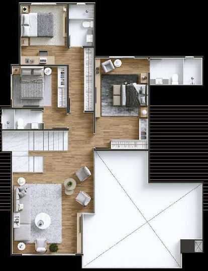 Planta 03 - 5 dorm 238 68m² - duplex - superior