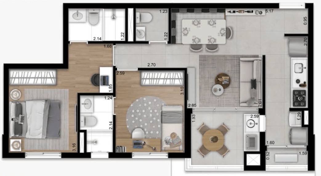 Apartamento, 3 quartos, 91 m² - Foto 12