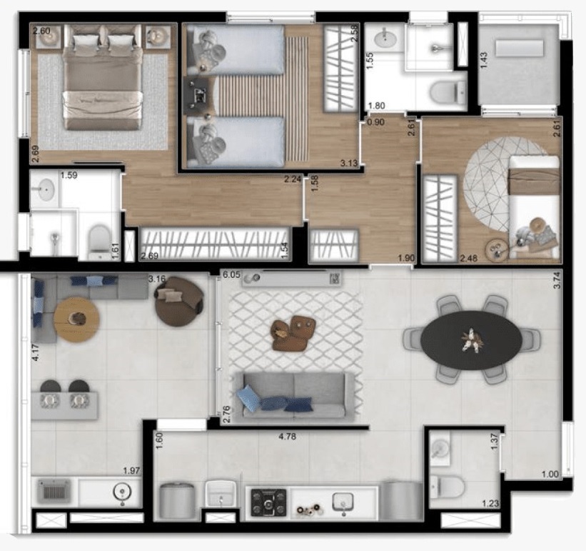 Apartamento, 3 quartos, 91 m² - Foto 15