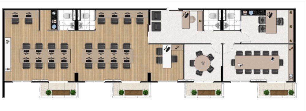 Planta - 115 6m² - sala - junção
