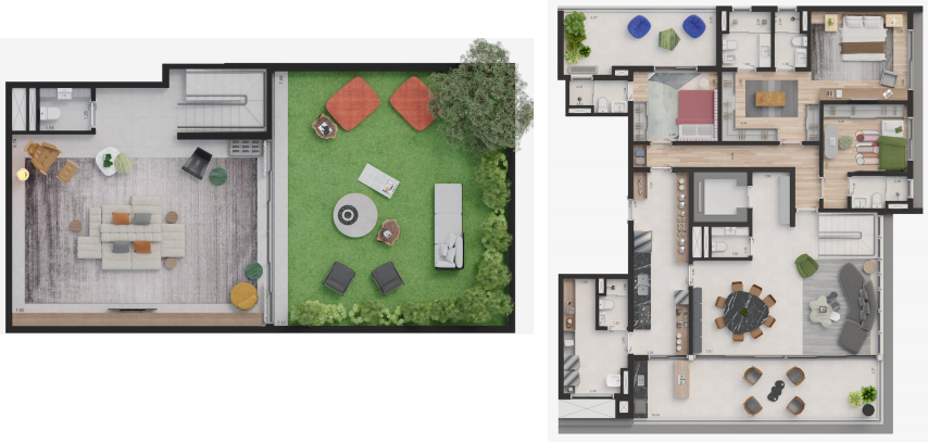 Planta 03 - 3 dorm 348m² - duplex