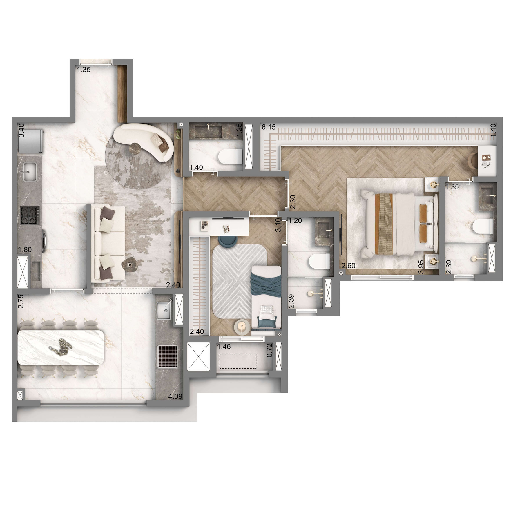 Apartamento à venda com 1 quarto, 2 banheiros, 1 vaga e 48m² no Chácara Santo Antônio (zona Sul), São Paulo (SP) — foto 12 de 24