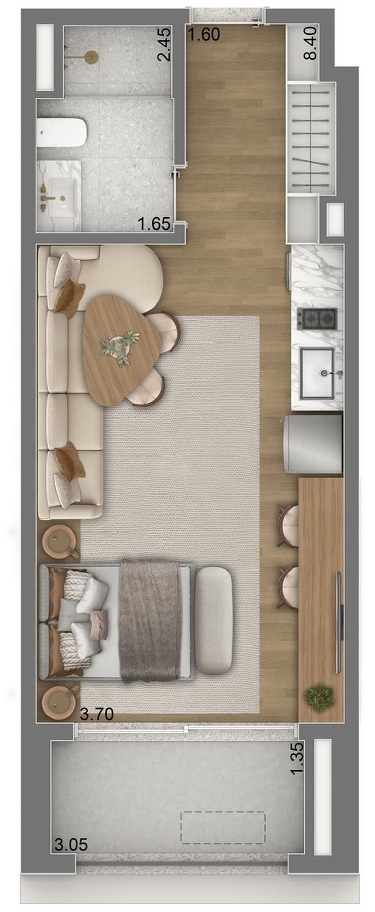 Apartamento, 1 quarto, 52 m² - Foto 9
