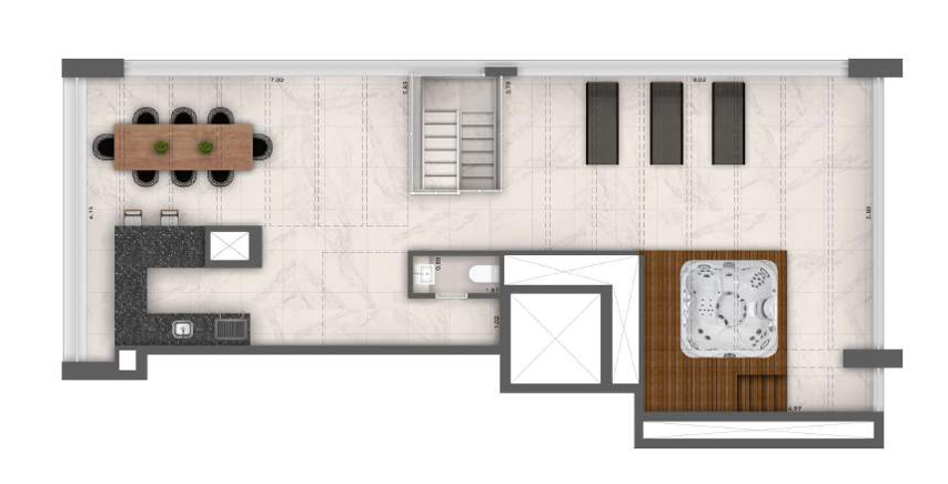 Planta 07 - 2 dorm 211m² - cobertura duplex - superior
