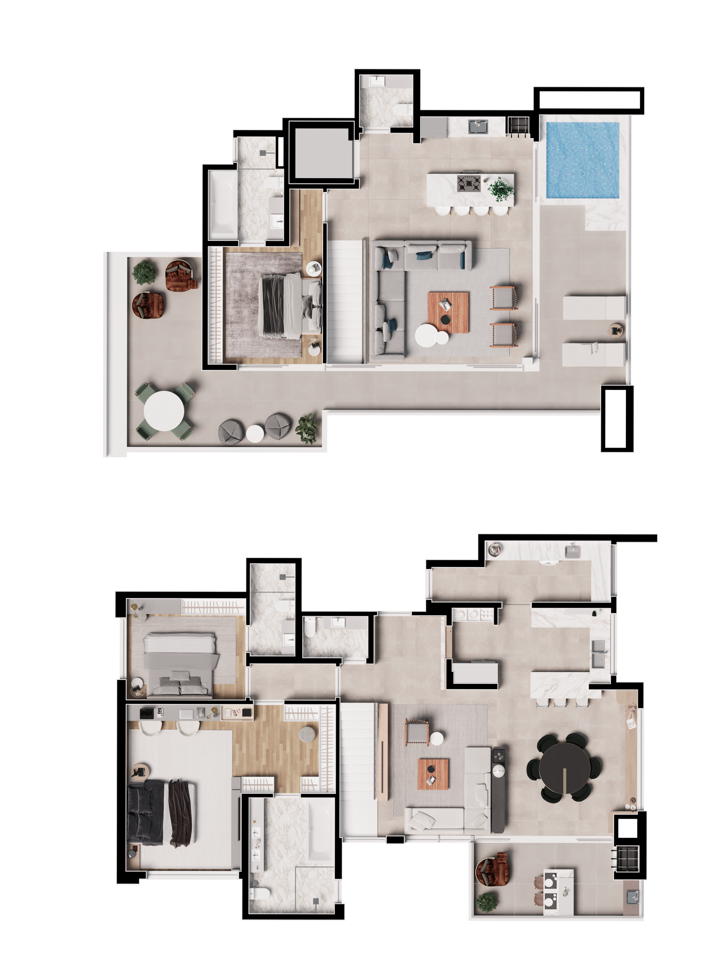 Planta 09 - 3 dorm 264 34m² - cobertura duplex