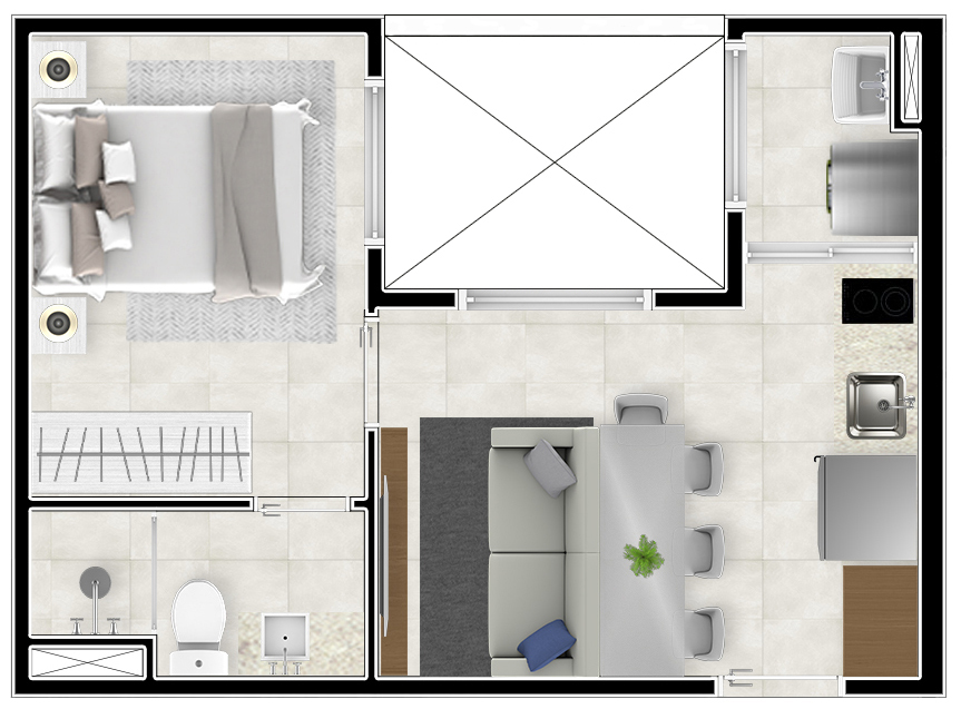 Planta 11 - 1 dorm 27 61m²
