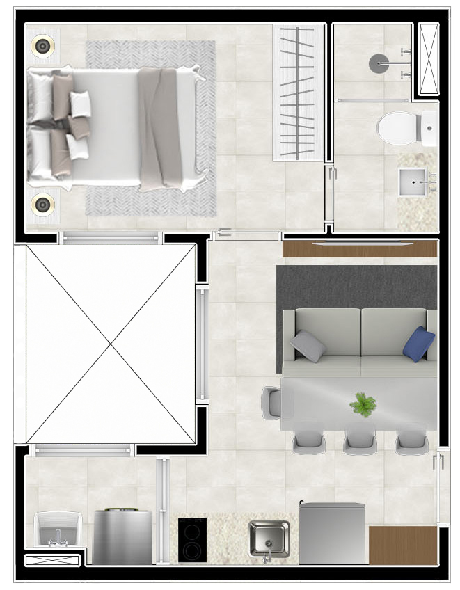 Planta 13 - 1 dorm 30 70m²