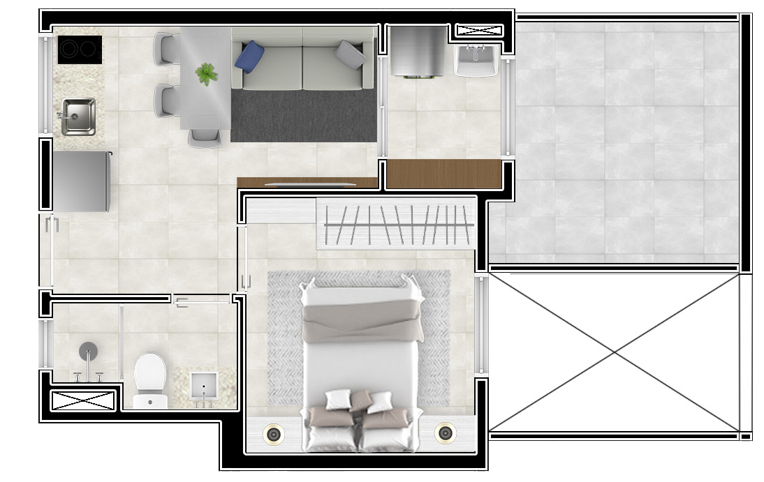 Planta 16 - 1 dorm 25 27m²