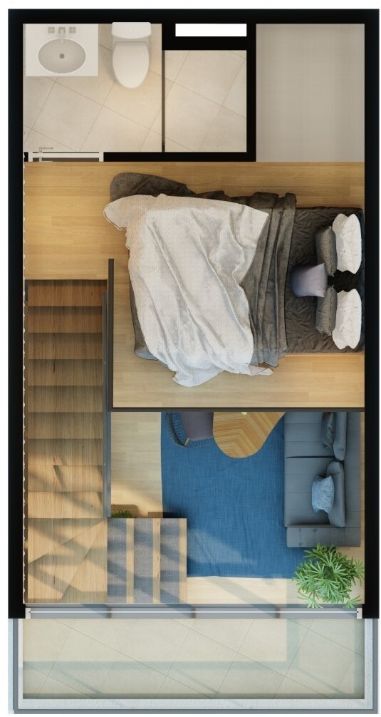 Planta 07 - 1 dorm 30 85m² - loft - superior