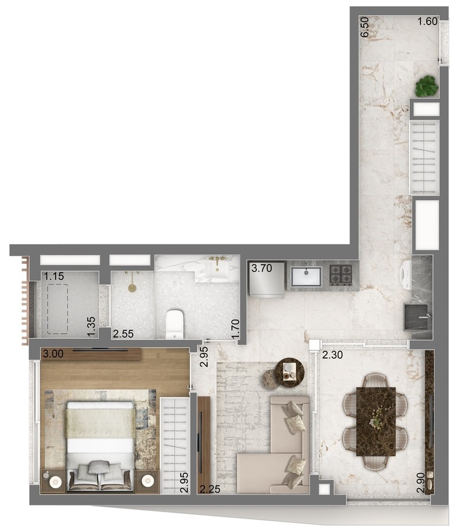 Apartamento, 1 quarto, 52 m² - Foto 14