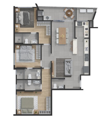 Planta 05 - 3 dorm 110 14m²