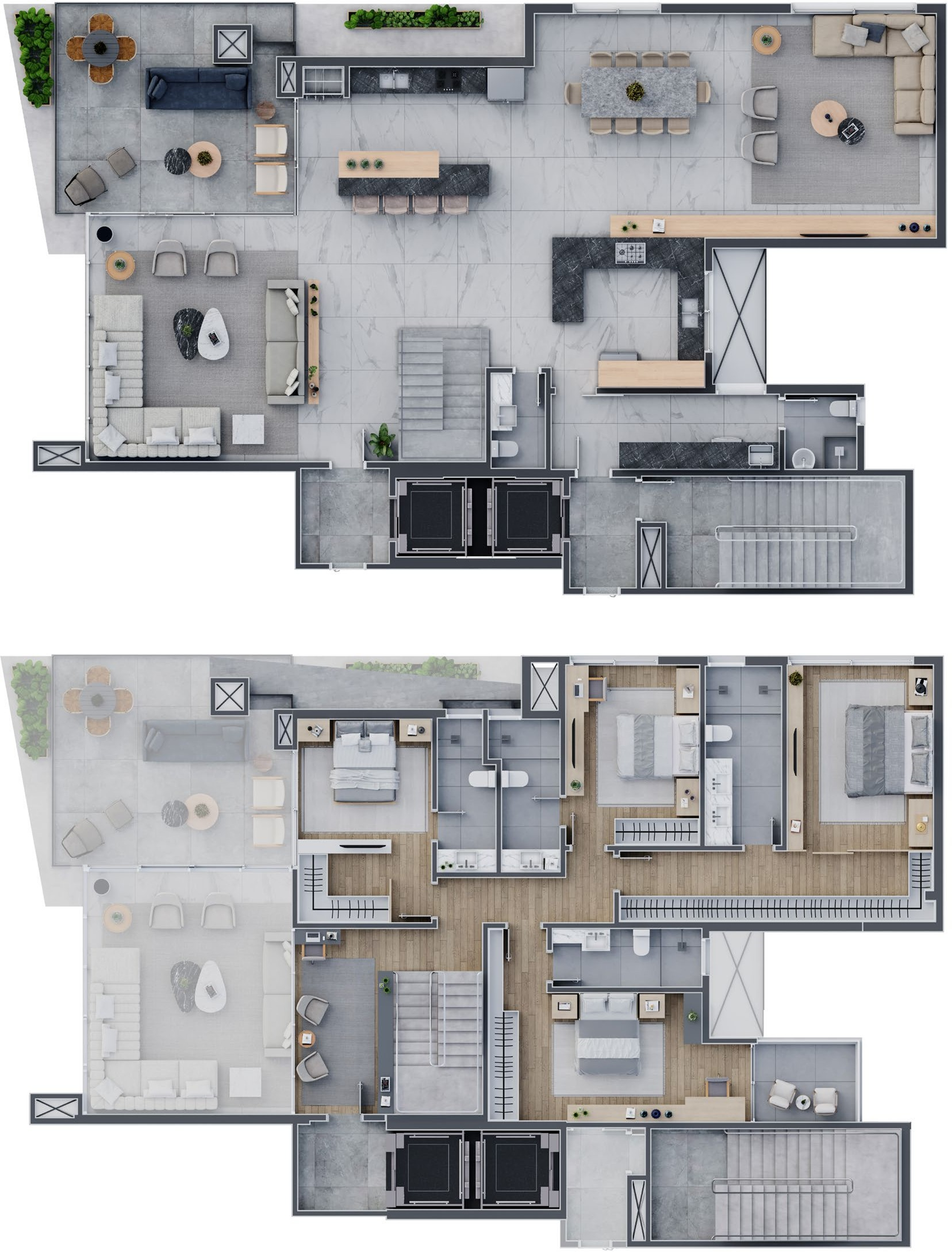 Planta 04 - 4 dorm 316m² - duplex