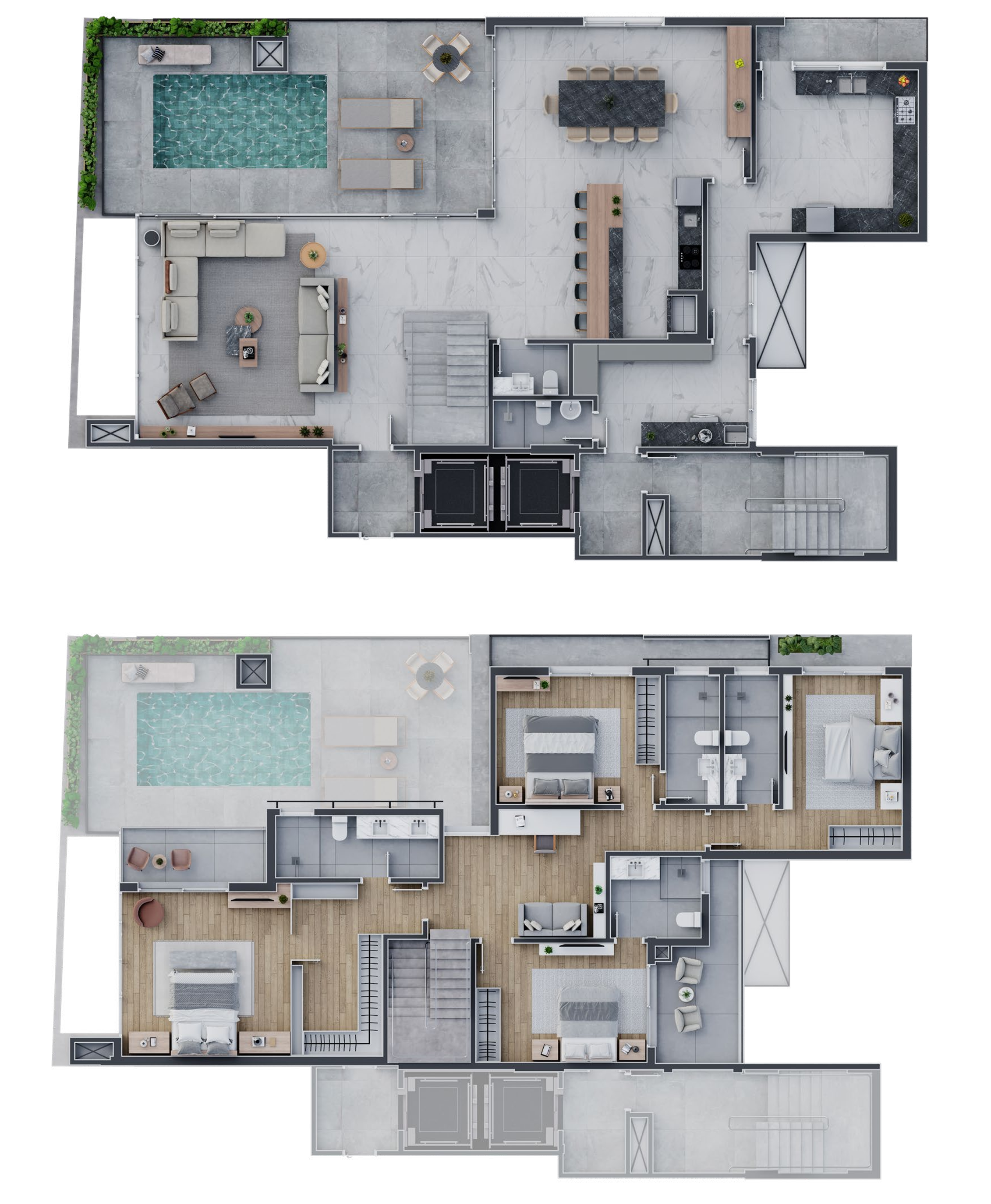 Planta 06 - 4 dorm 311m² - cobertura duplex
