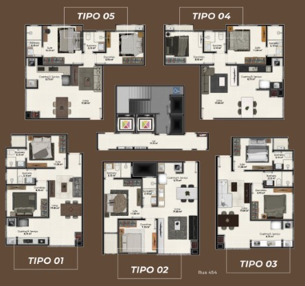 Pavimento tipo - torre leste