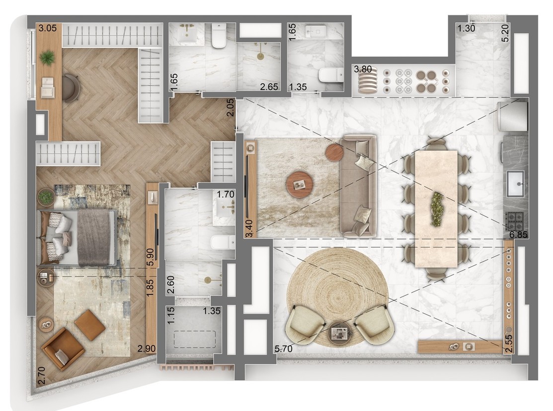 Apartamento, 1 quarto, 52 m² - Foto 30