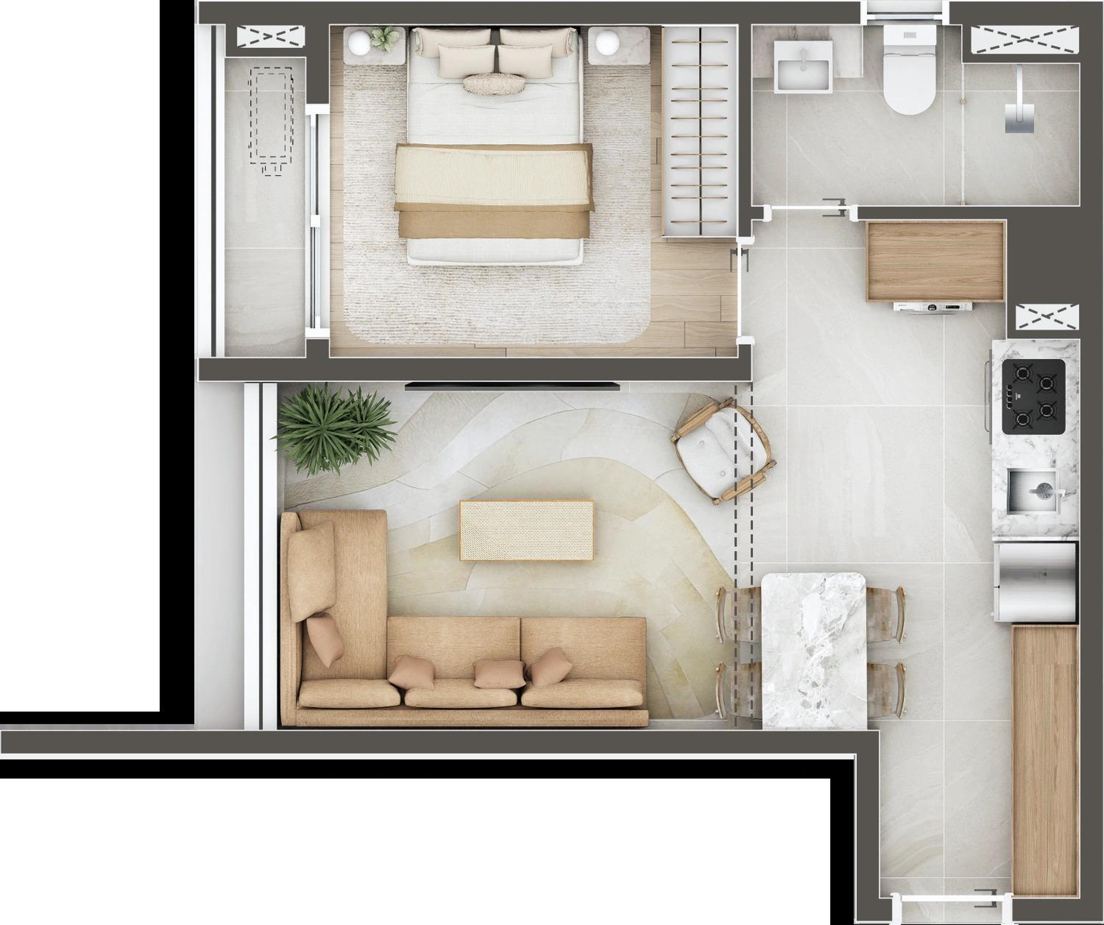 Apartamento, 1 quarto, 55 m² - Foto 13