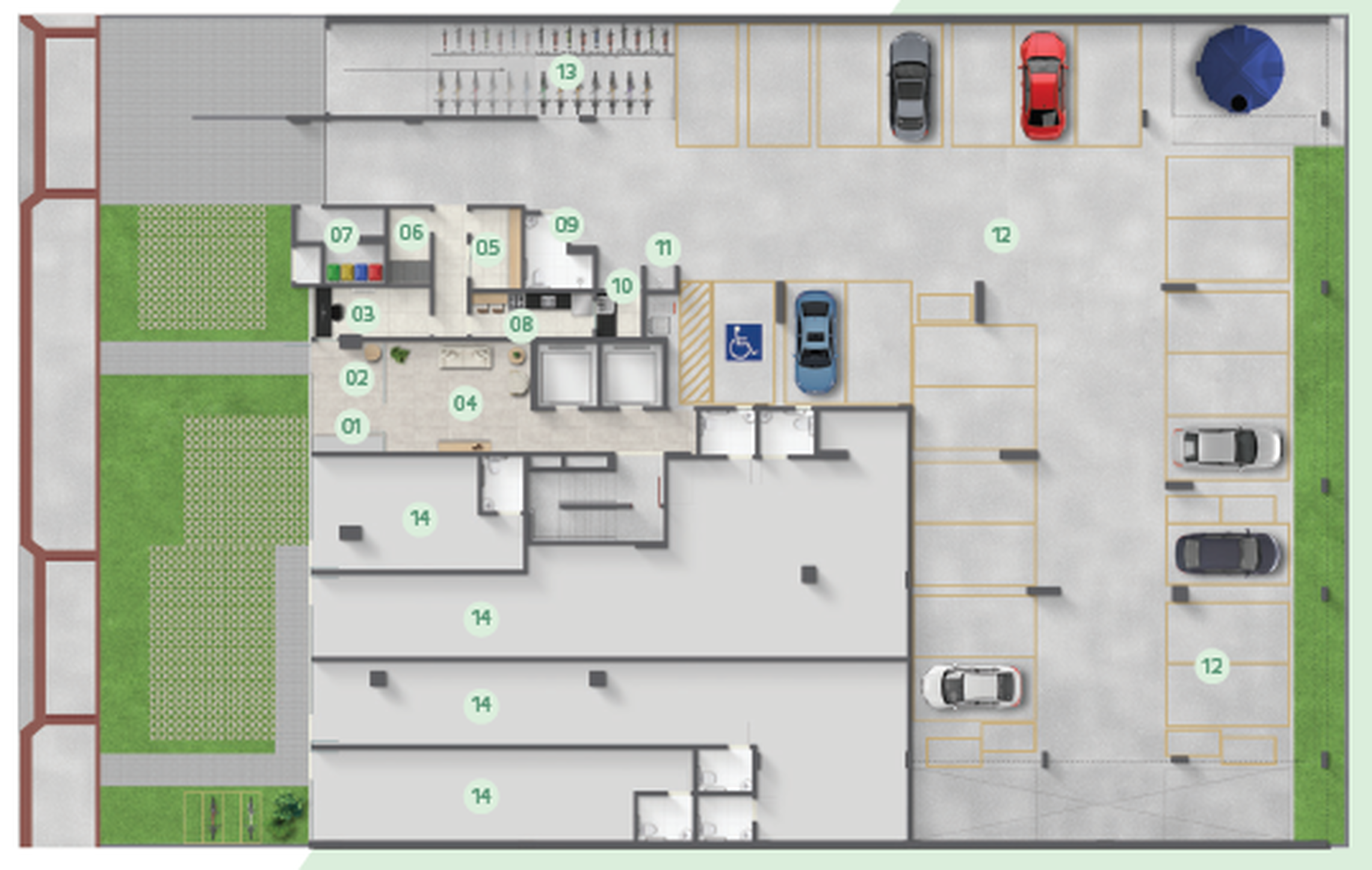Pavimento garagem