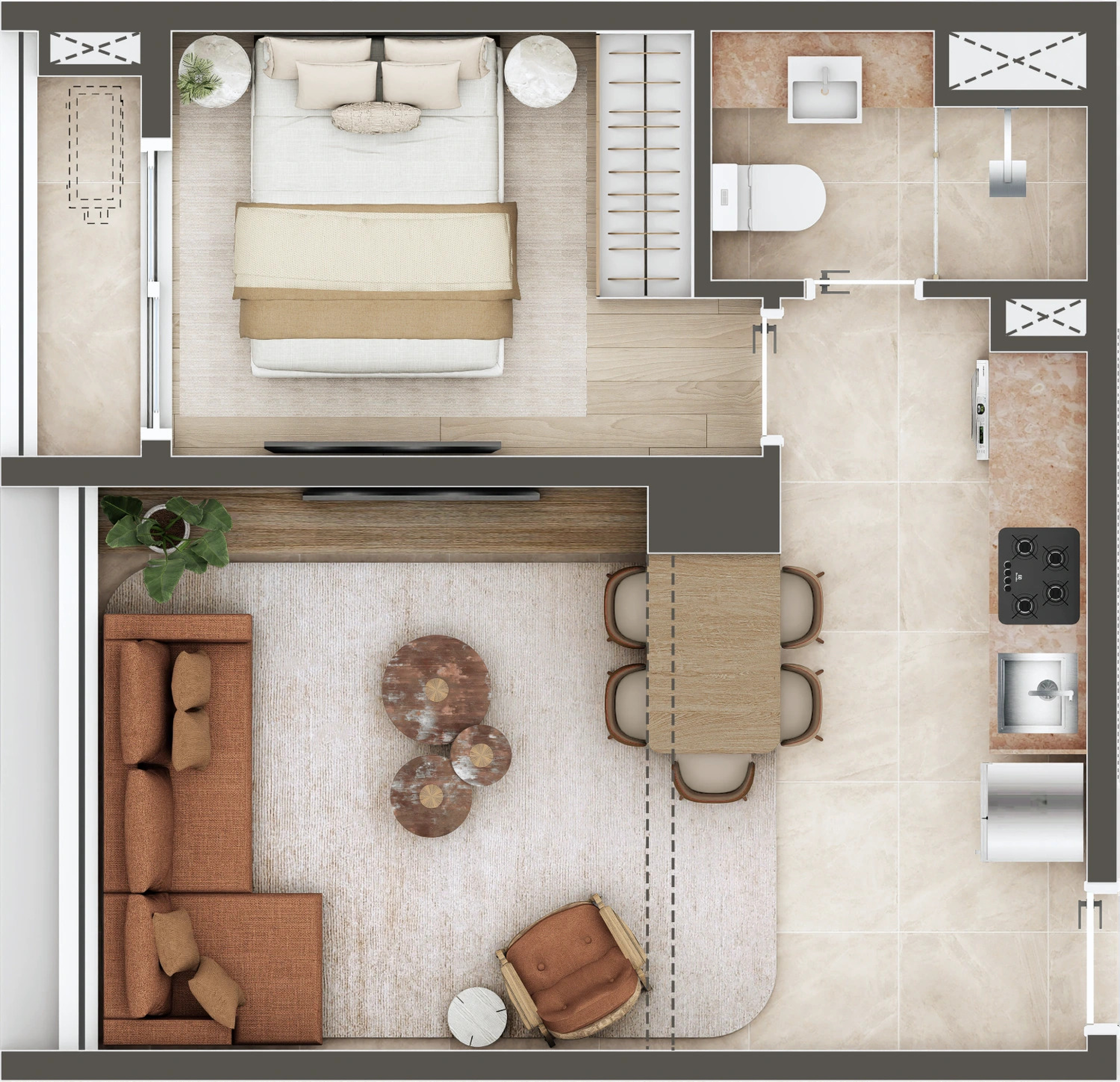 Apartamento, 1 quarto, 55 m² - Foto 15