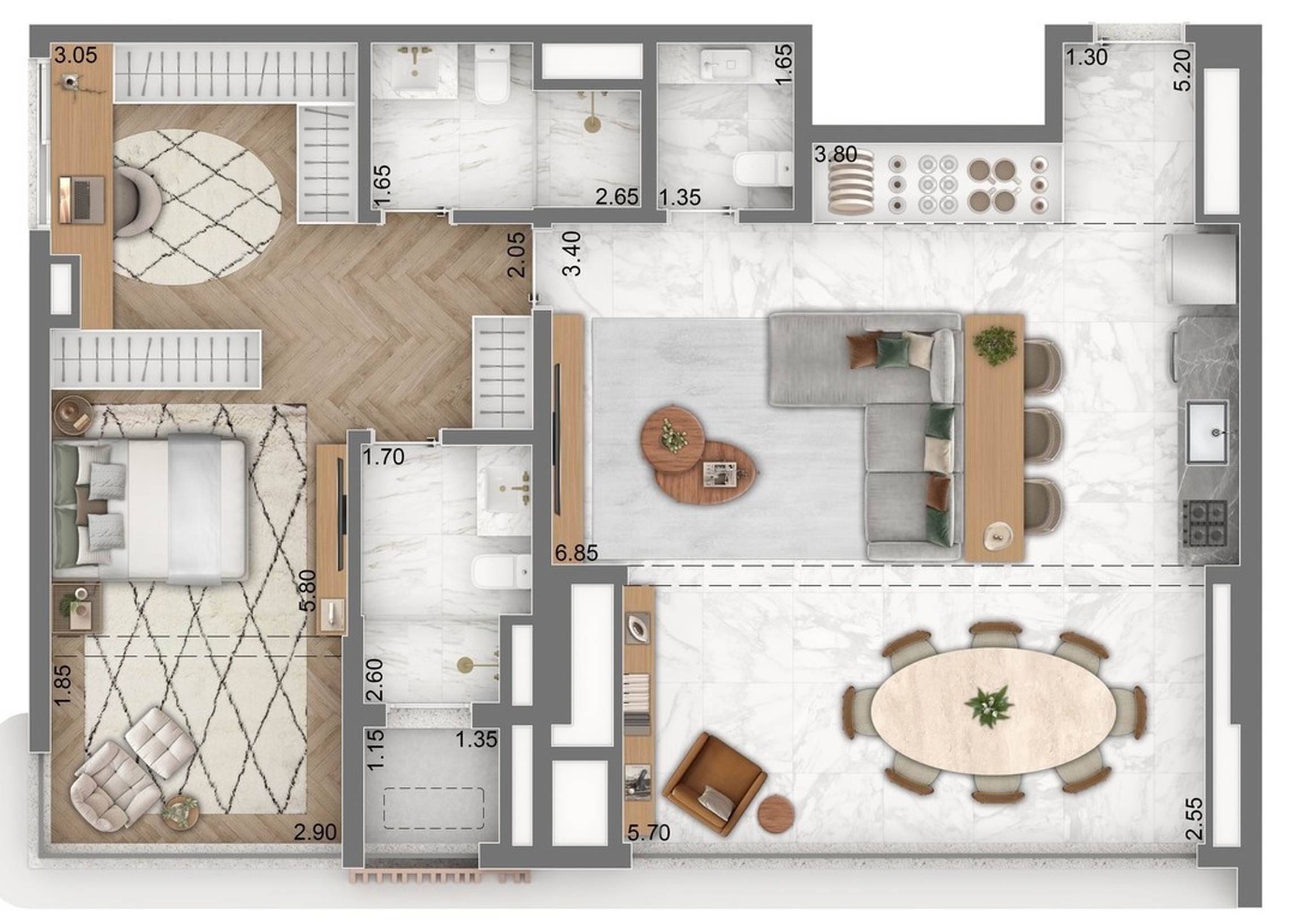 Apartamento, 1 quarto, 52 m² - Foto 33