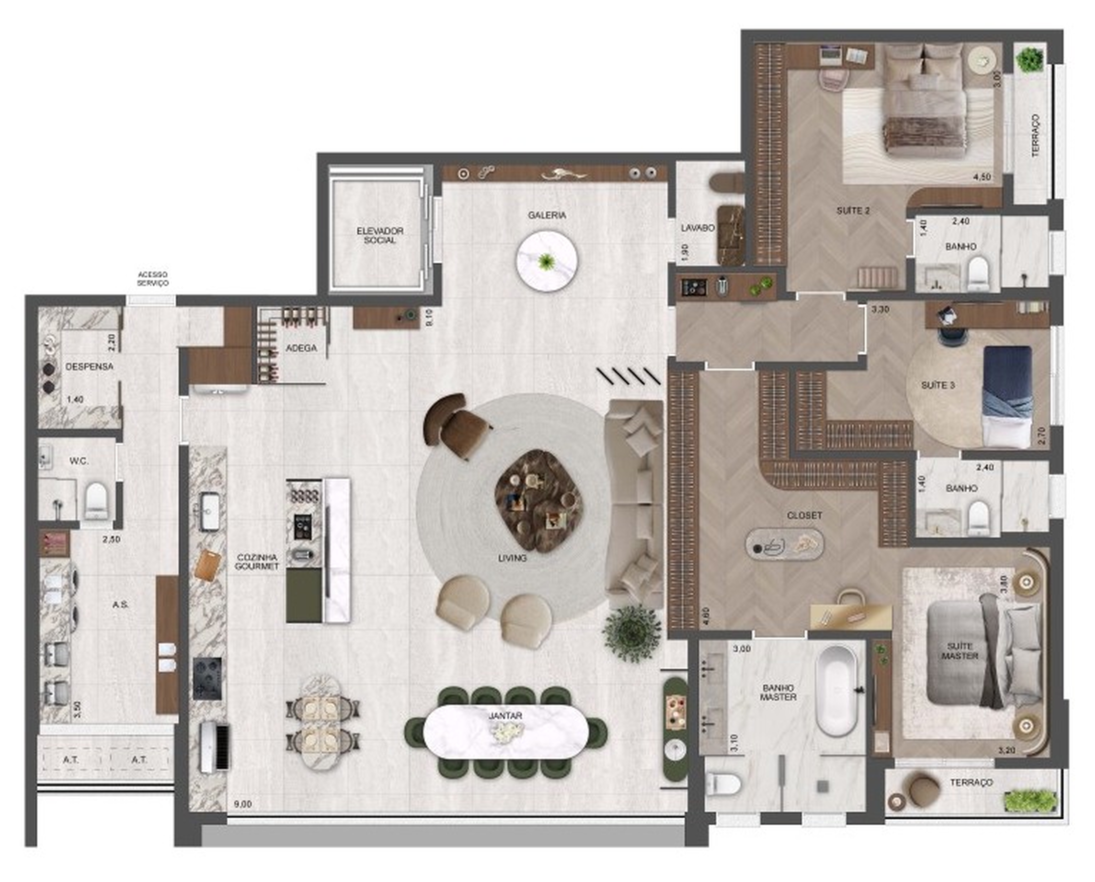 Cobertura à venda com 4 quartos, 7 banheiros, 5 vagas e 427m² no Vila Tramontano, São Paulo (SP) — foto 7 de 30