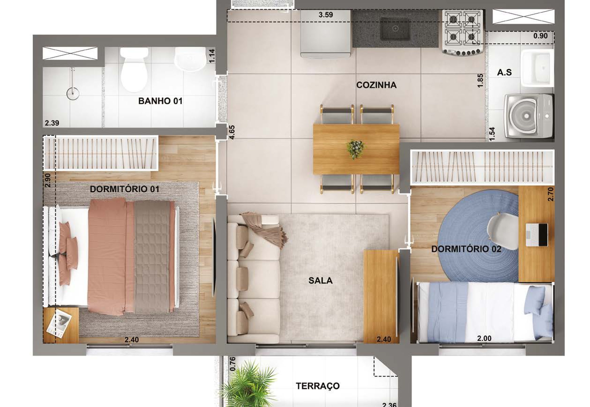 Apartamento à venda com 2 quartos, 1 banheiro e 32m² no Santo Amaro, São Paulo (SP) — foto 3 de 22