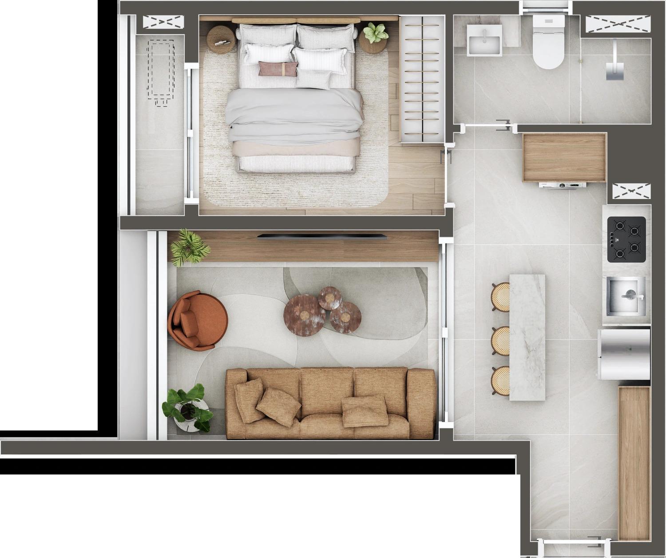 Apartamento, 1 quarto, 55 m² - Foto 12