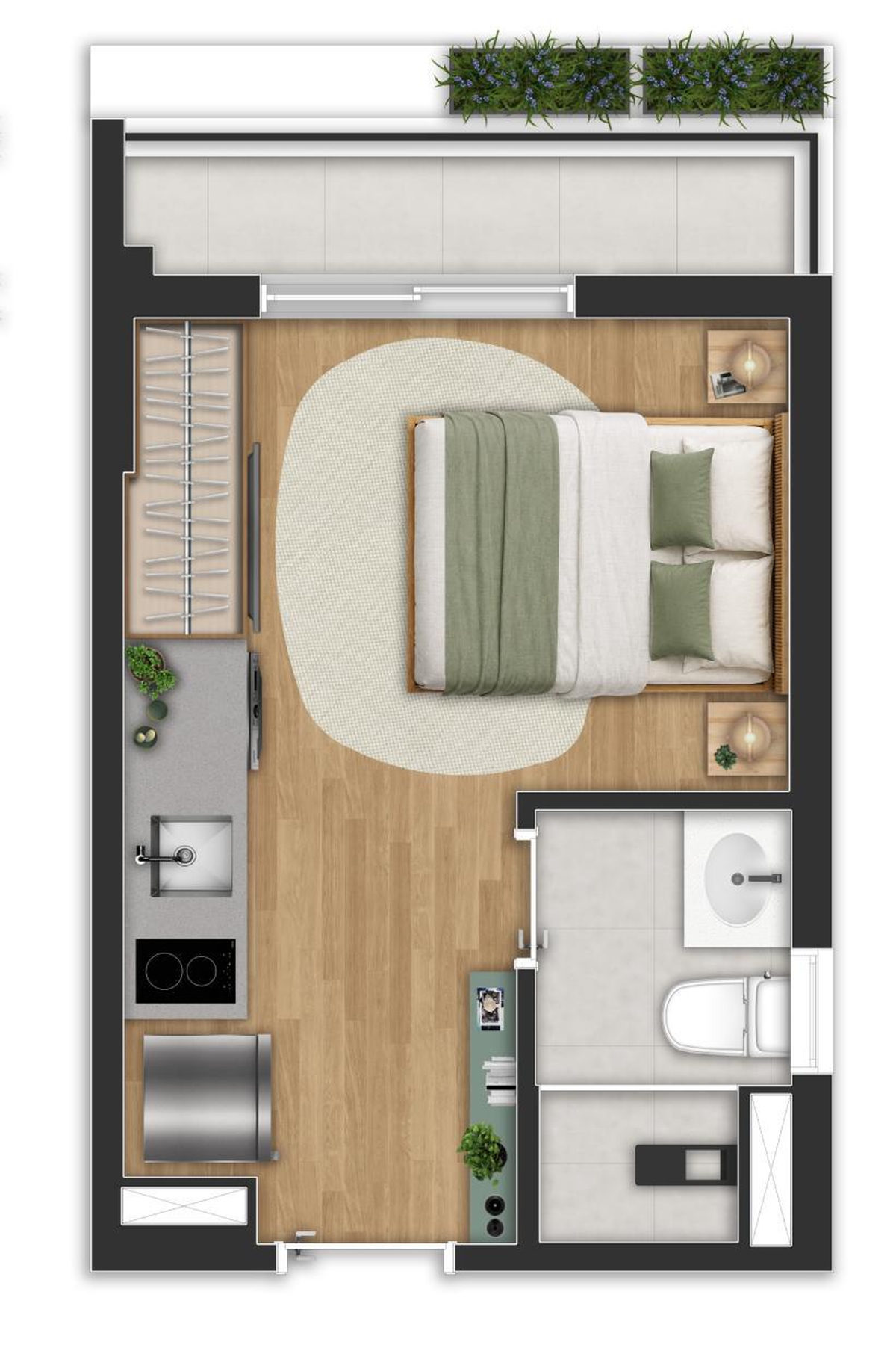 Apartamento, 1 quarto, 21 m² - Foto 8