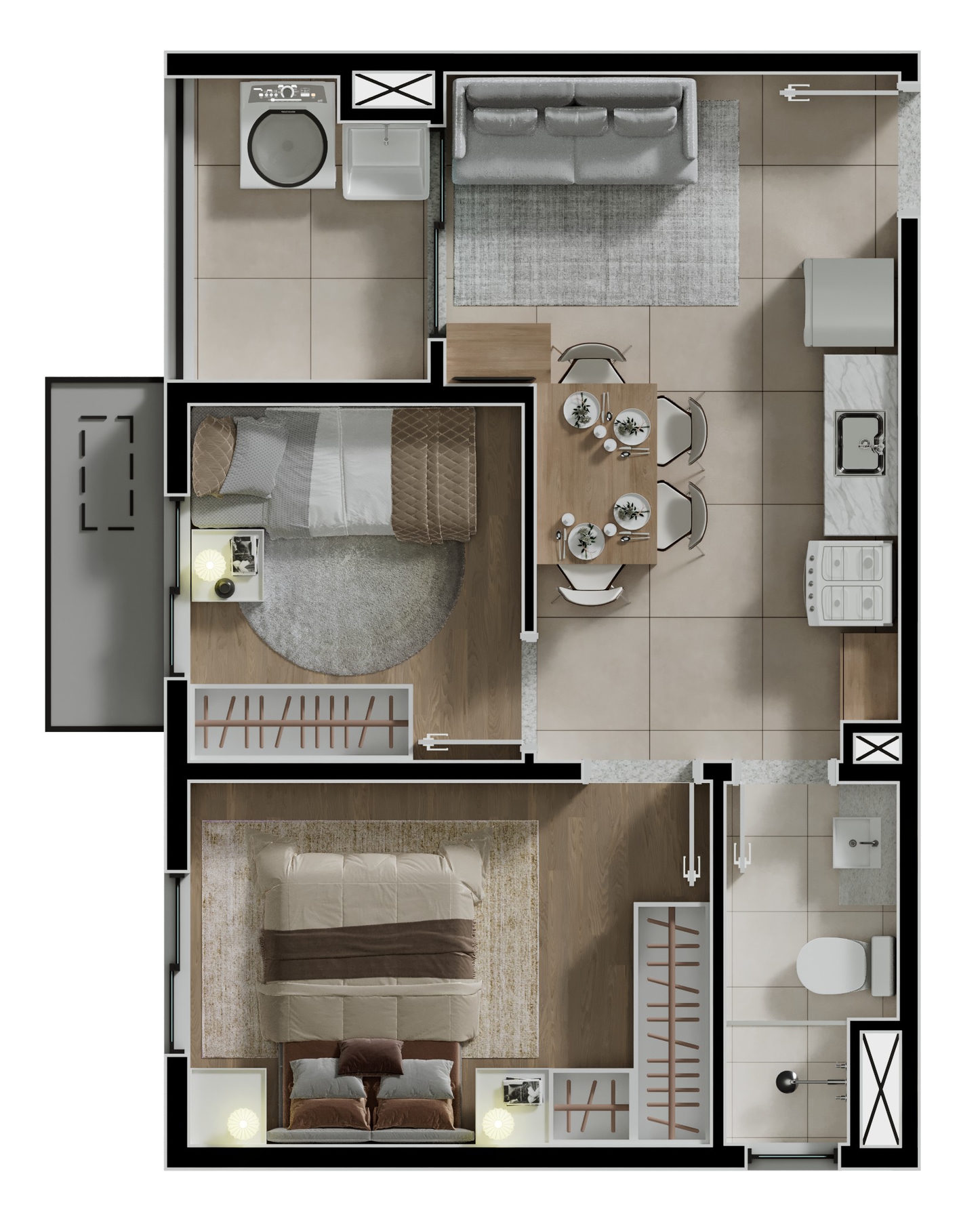 Apartamento, 1 quarto, 30 m² - Foto 3