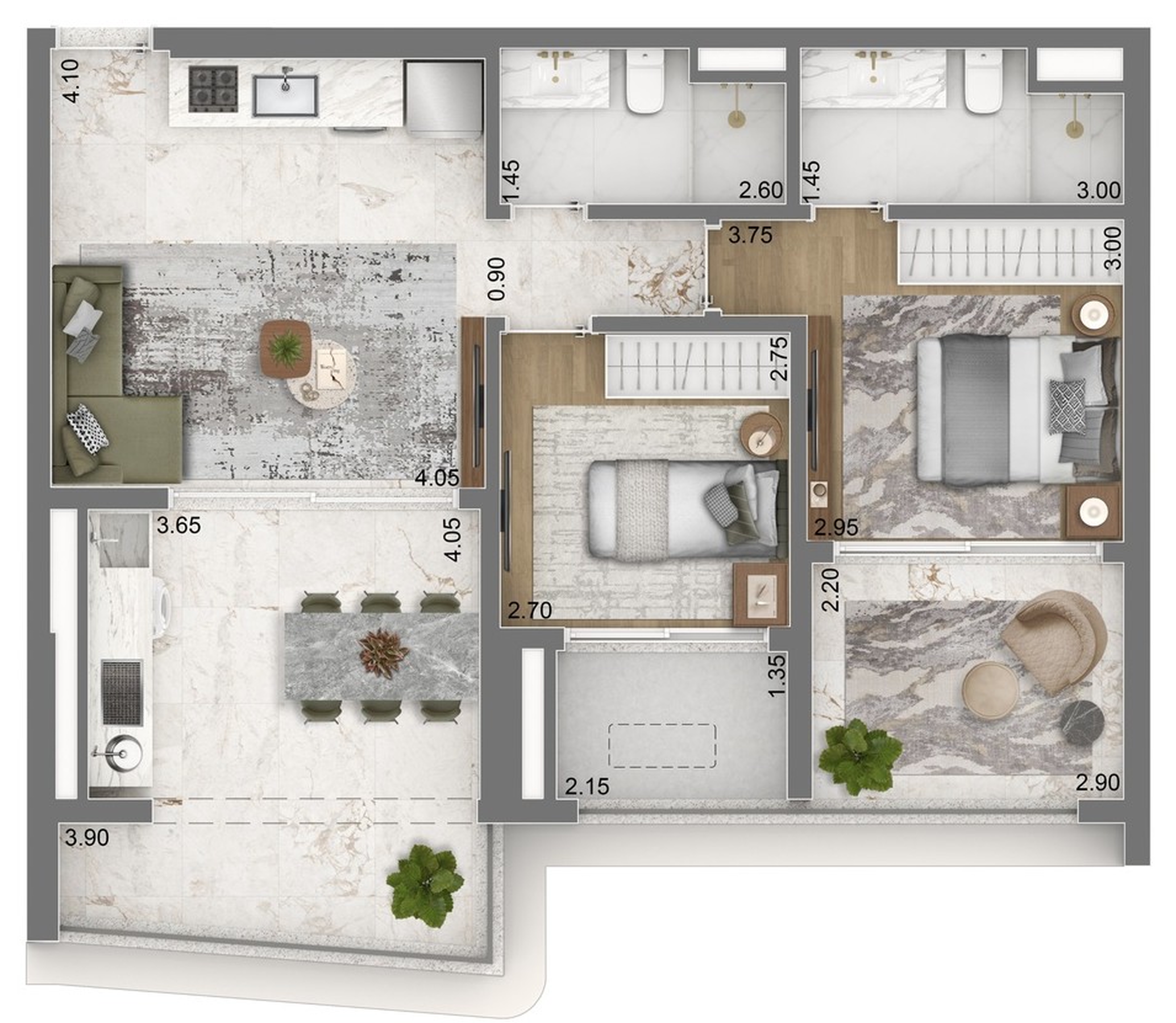 Apartamento, 1 quarto, 52 m² - Foto 16