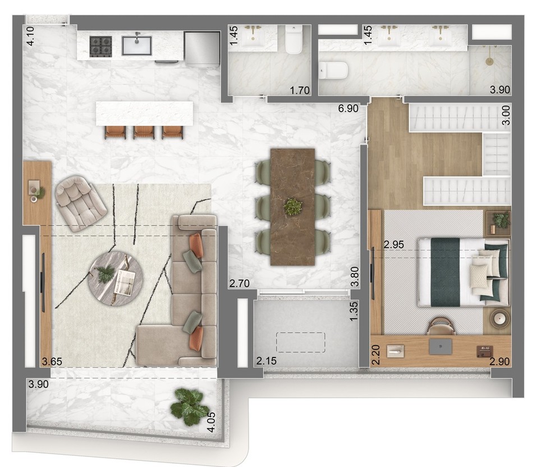 Apartamento, 1 quarto, 52 m² - Foto 20