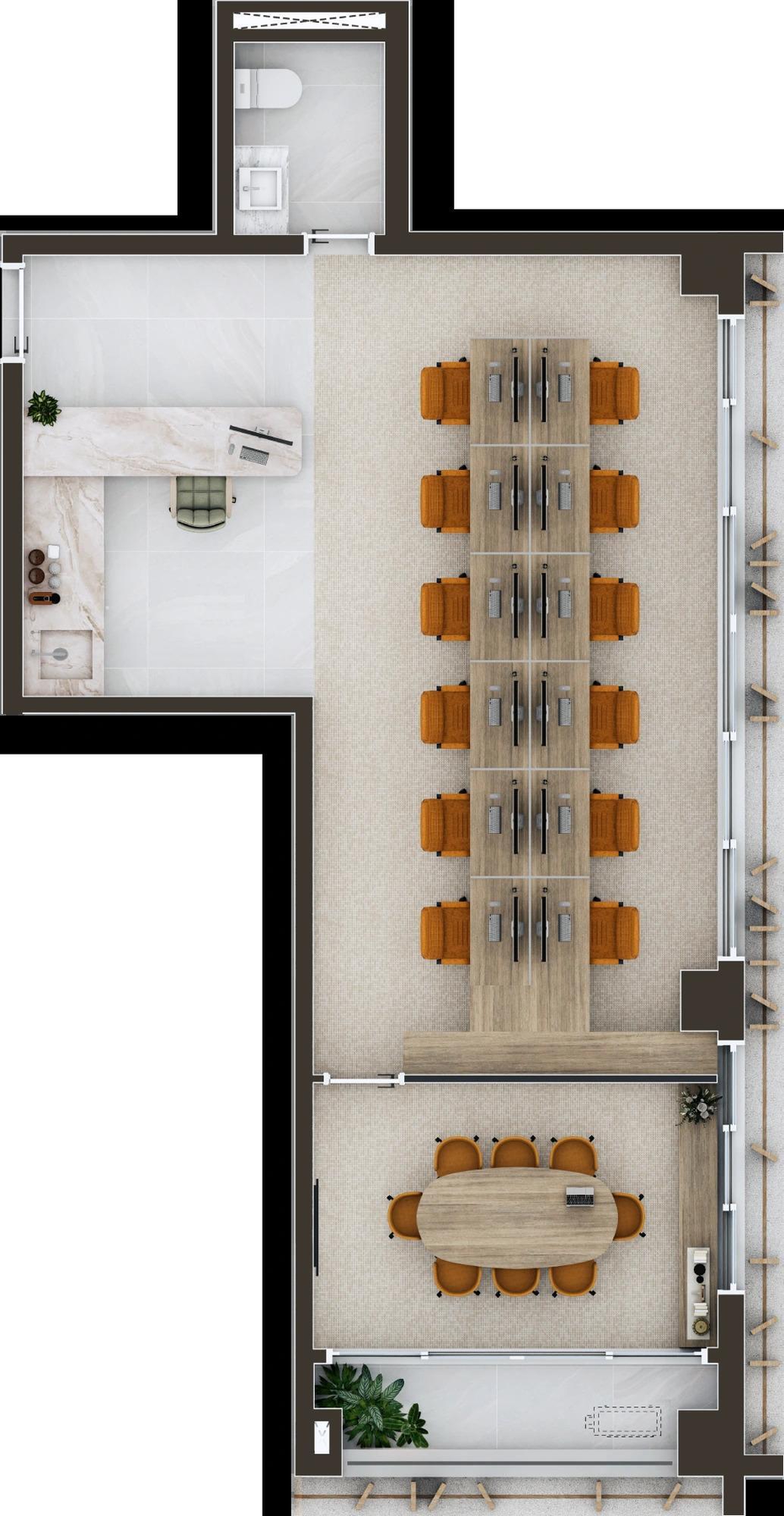 Planta 03 - 76,04m² - sala