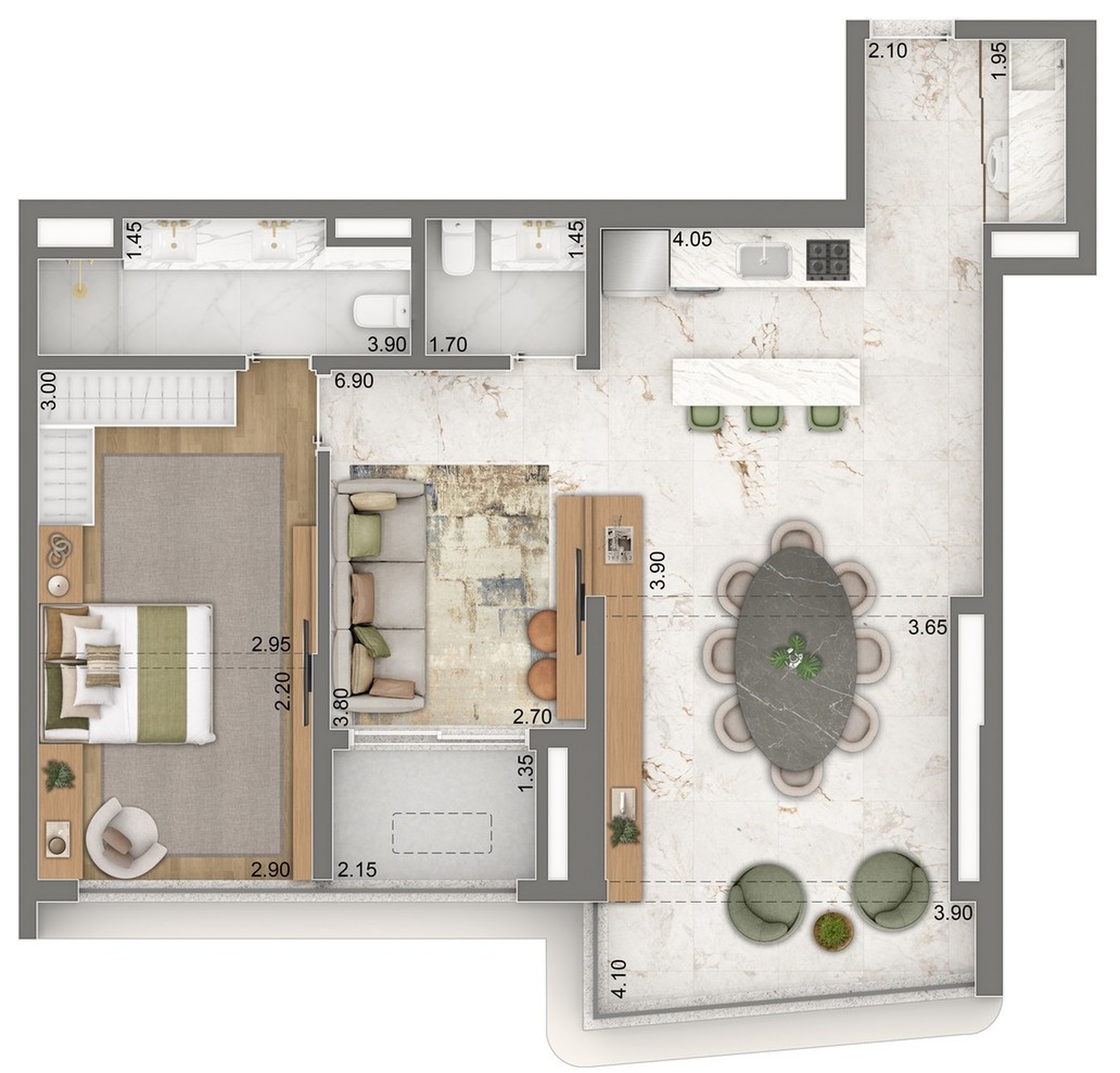 Apartamento, 1 quarto, 52 m² - Foto 25