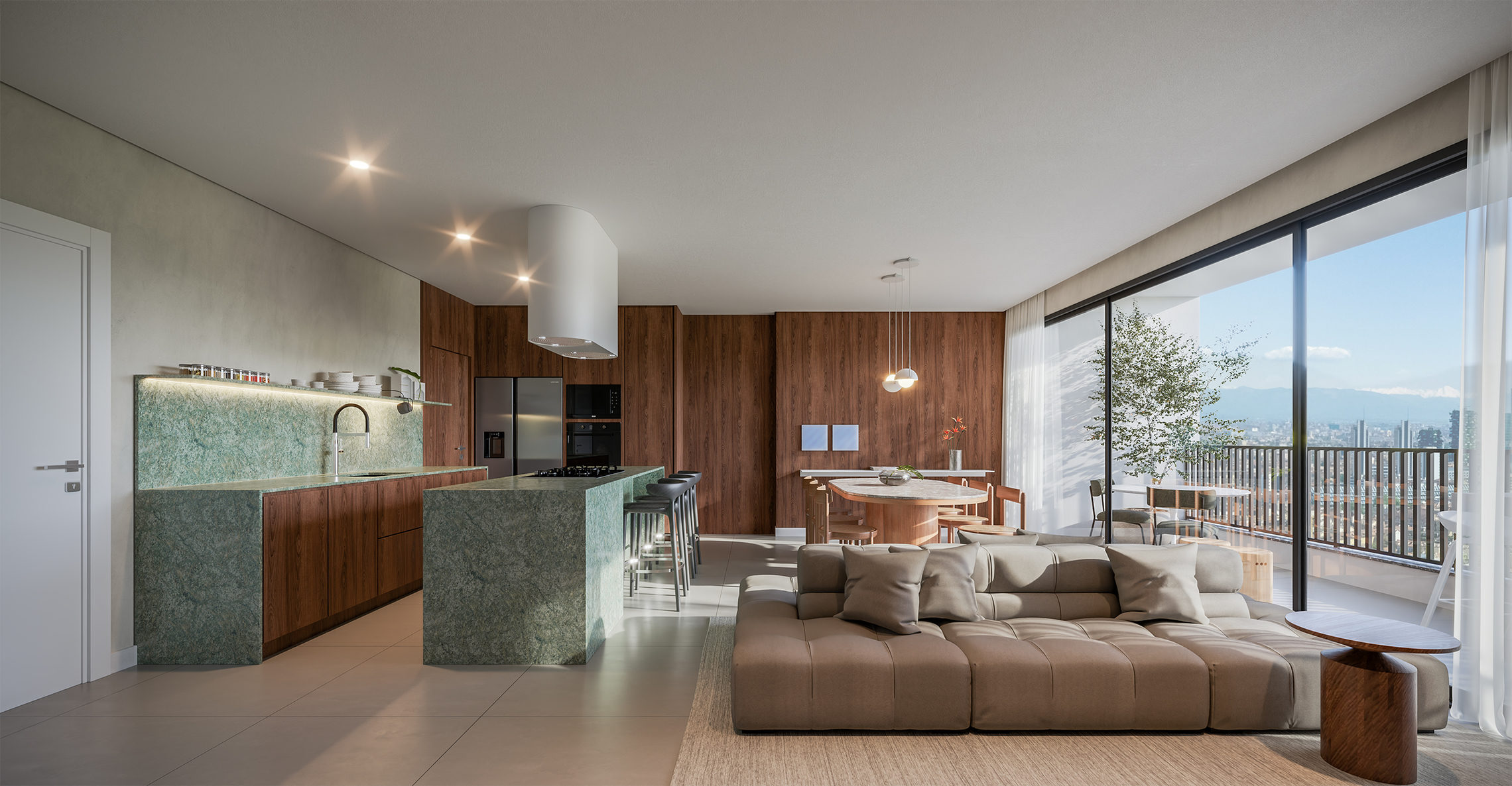 Apartamento Tipo 132m² - Living