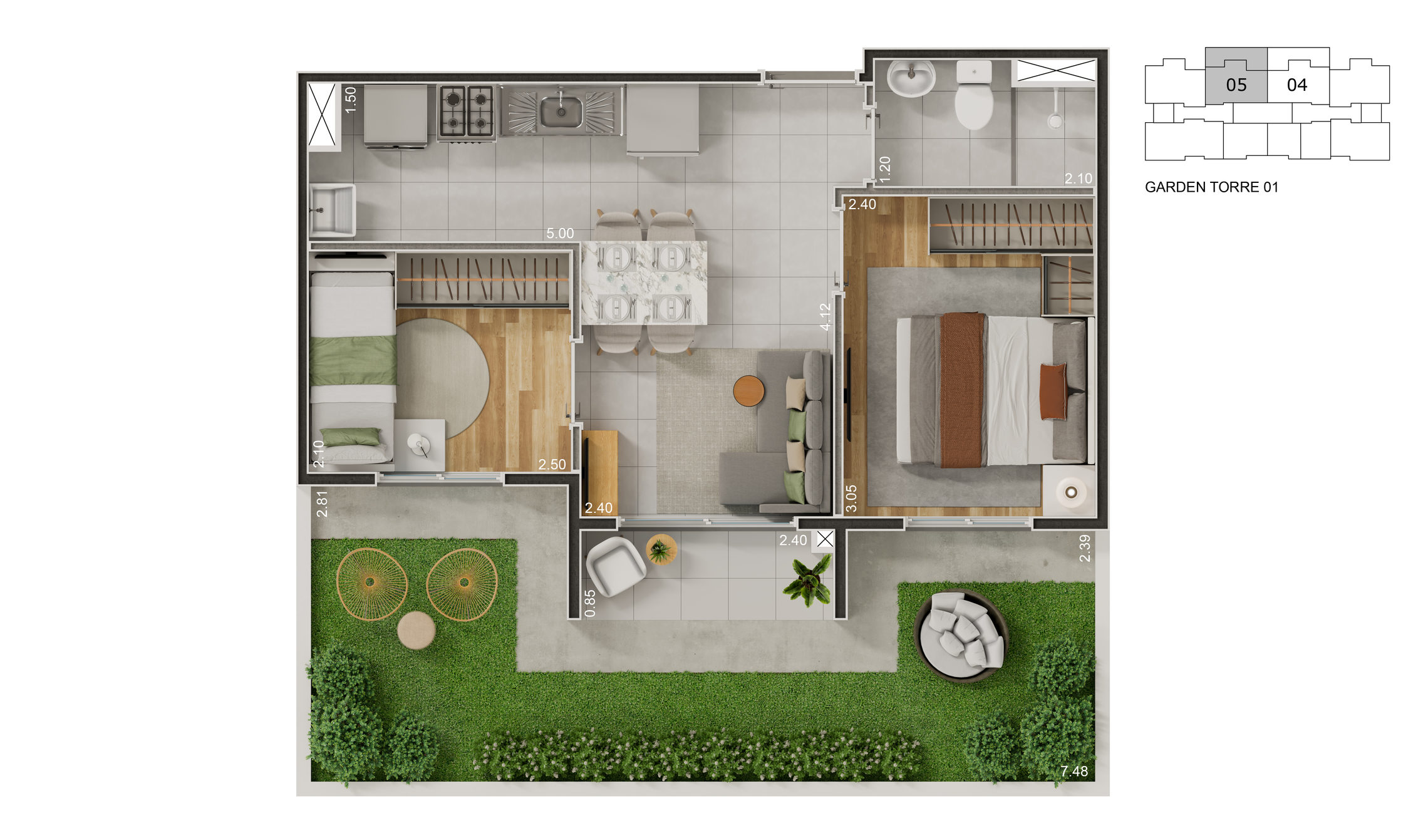 Garden - 54m²