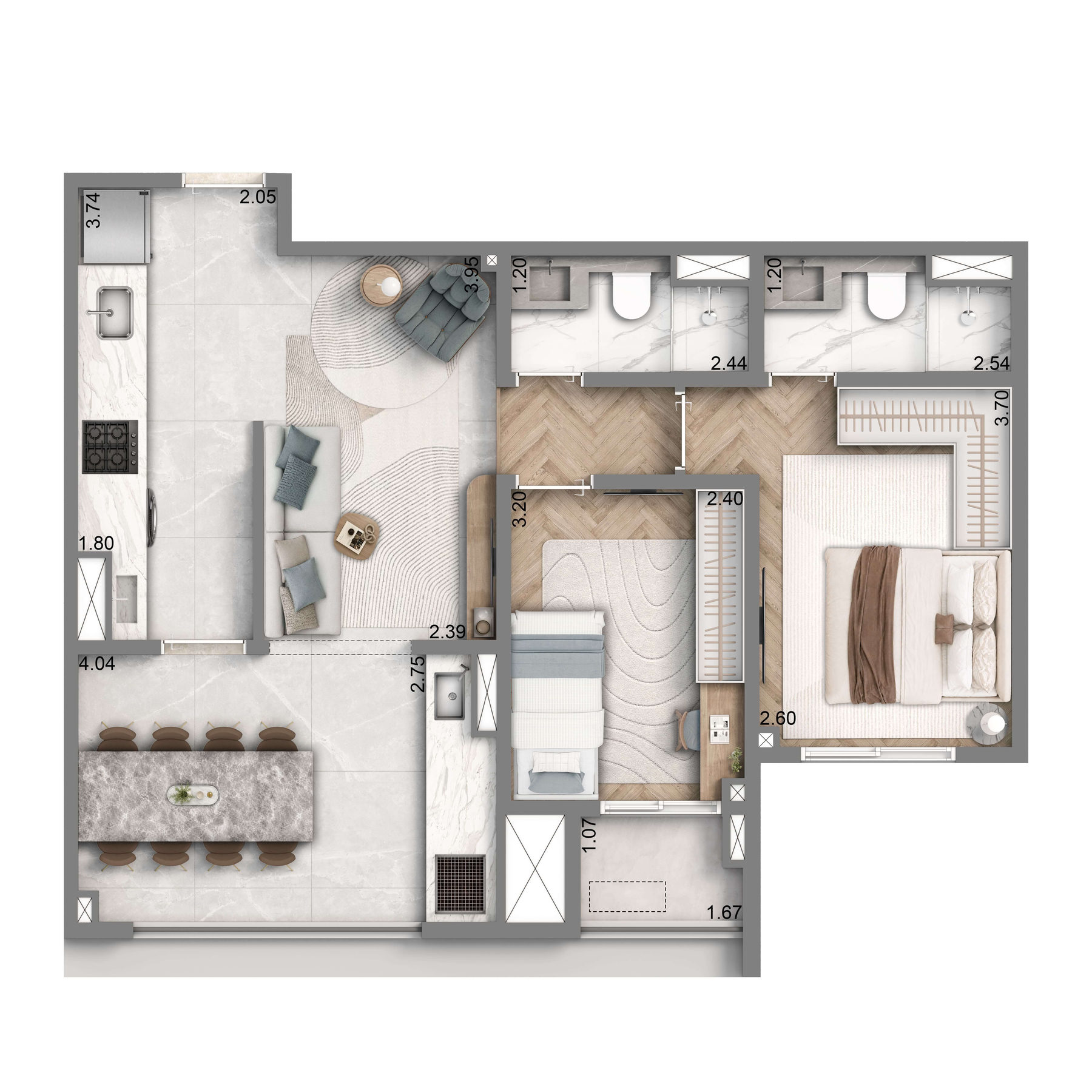 Apartamento à venda com 1 quarto, 2 banheiros, 1 vaga e 48m² no Chácara Santo Antônio (zona Sul), São Paulo (SP) — foto 8 de 24