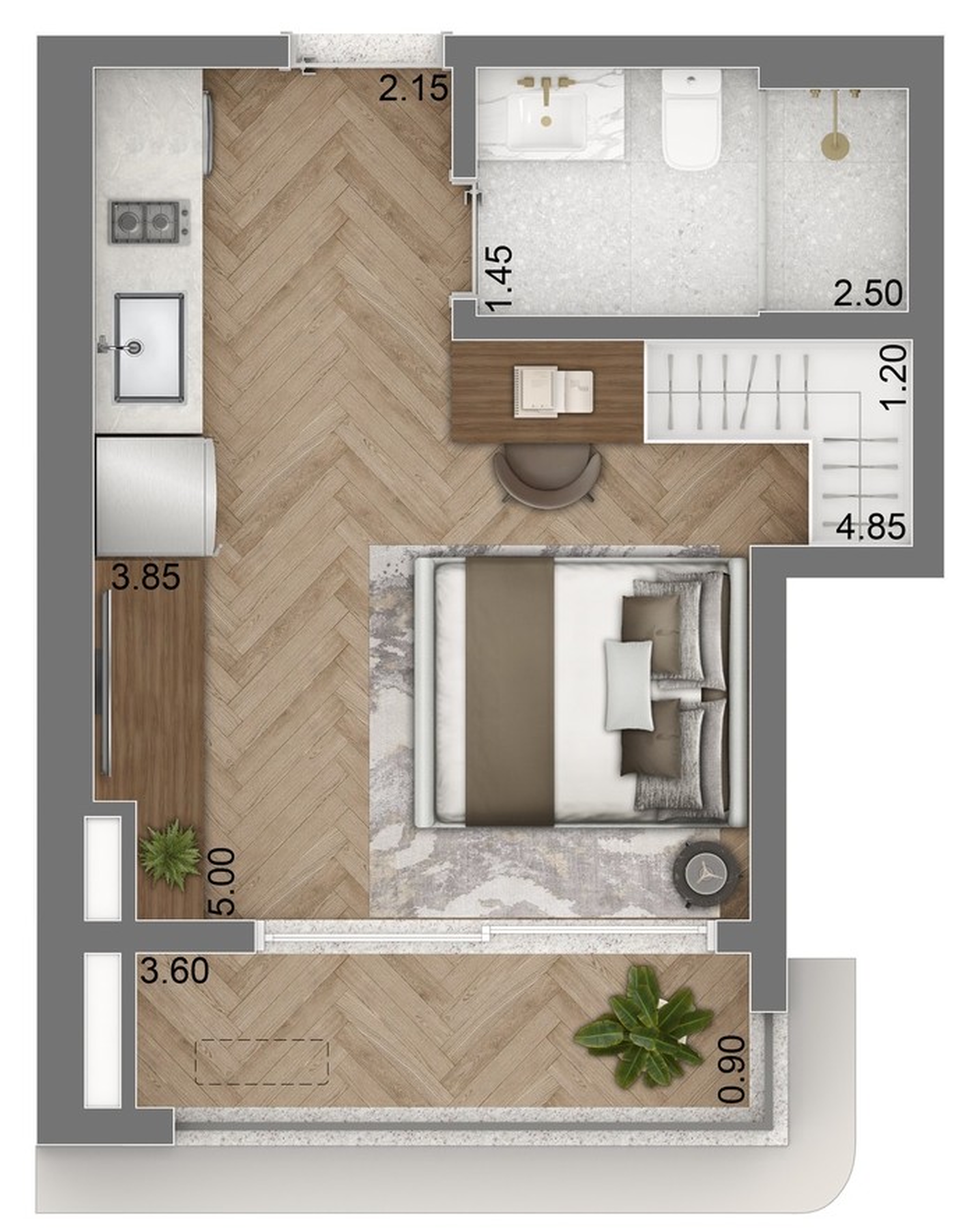 Apartamento, 1 quarto, 52 m² - Foto 7