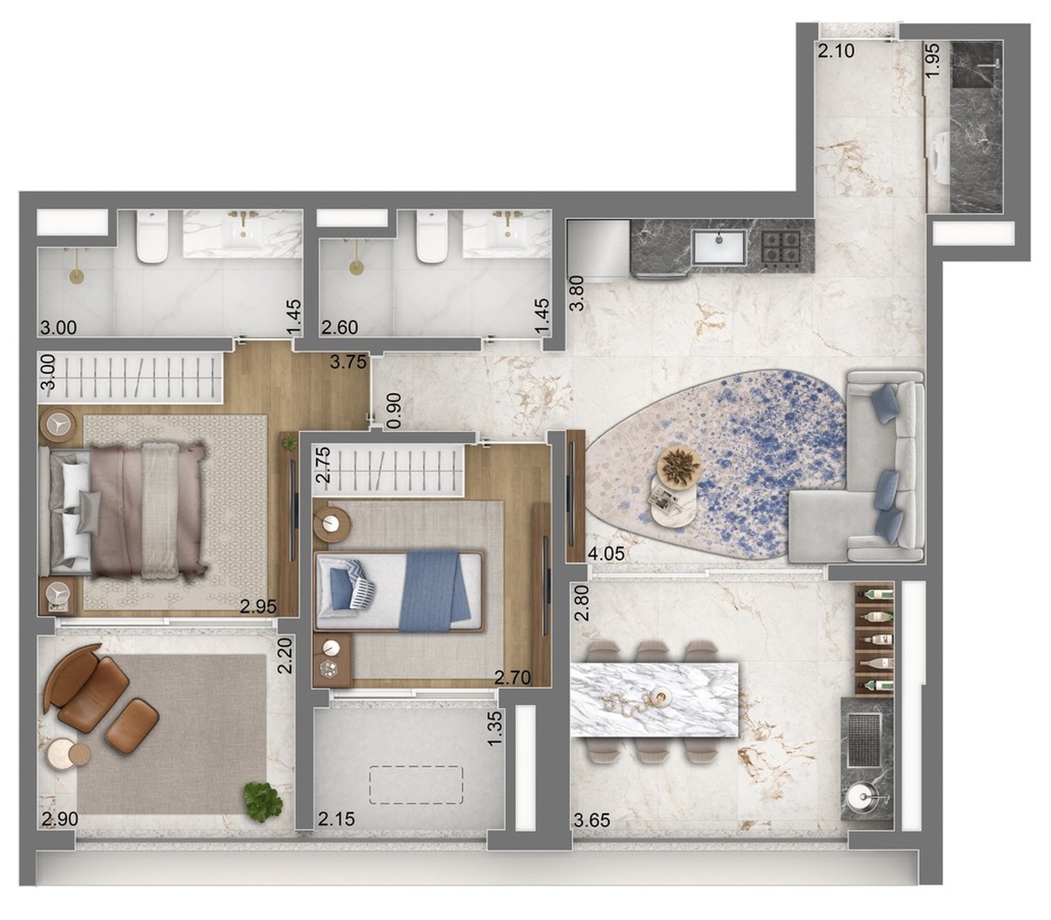 Apartamento, 1 quarto, 52 m² - Foto 17