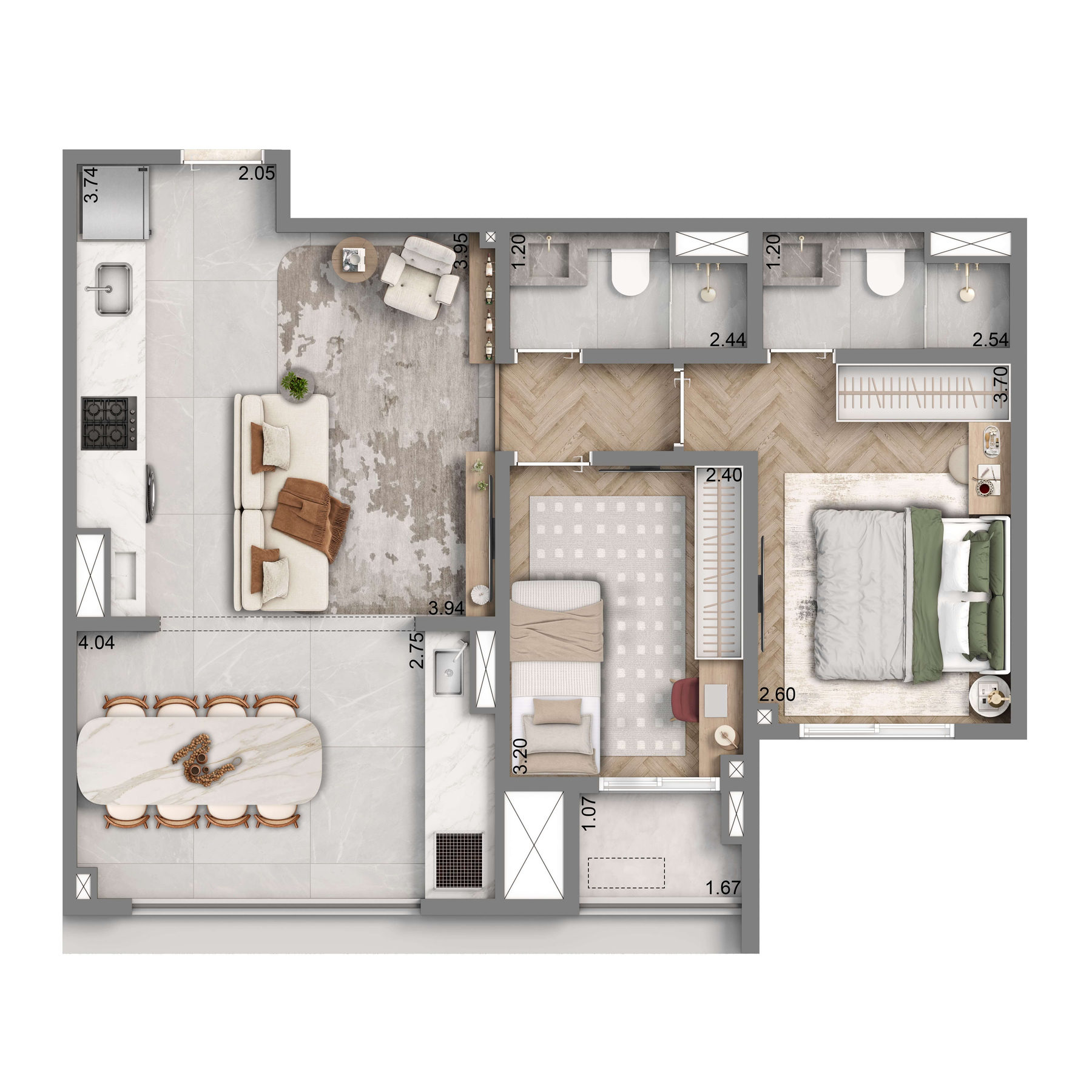 Apartamento à venda com 1 quarto, 2 banheiros, 1 vaga e 48m² no Chácara Santo Antônio (zona Sul), São Paulo (SP) — foto 5 de 24