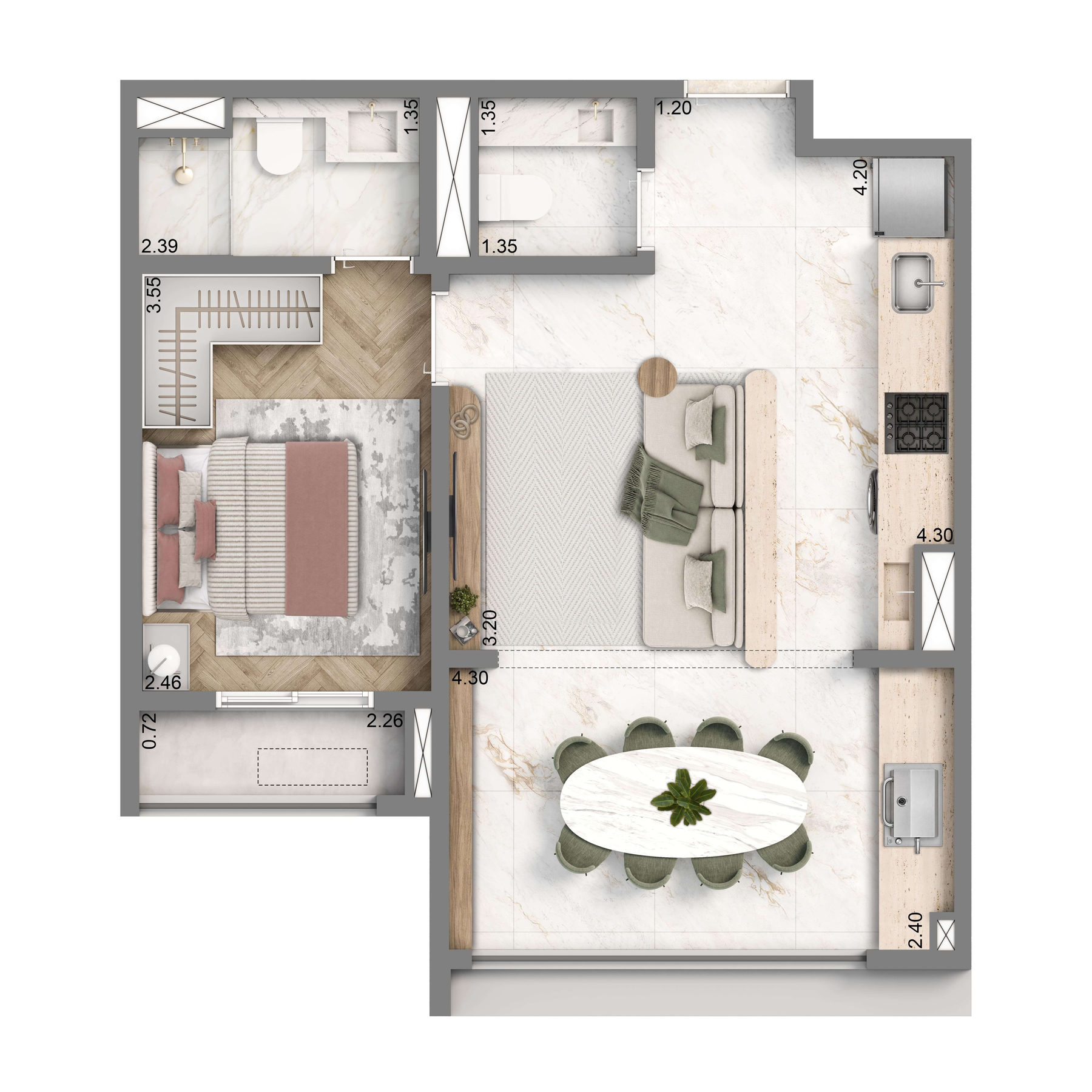 Apartamento à venda com 1 quarto, 2 banheiros, 1 vaga e 48m² no Chácara Santo Antônio (zona Sul), São Paulo (SP) — foto 2 de 24