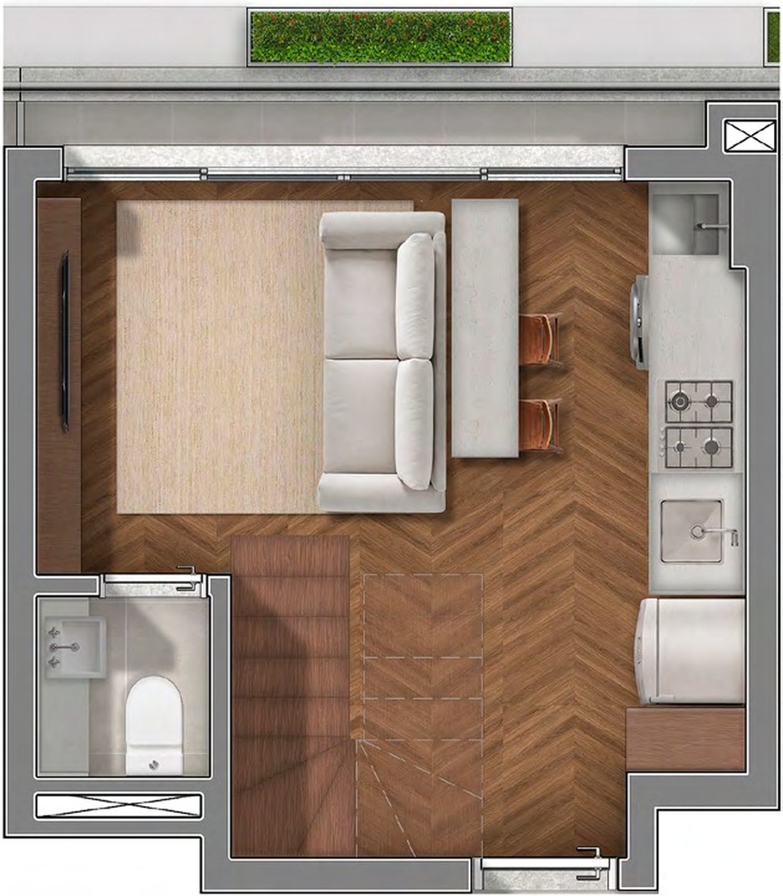 Cobertura, 1 quarto, 91 m² - Foto 9